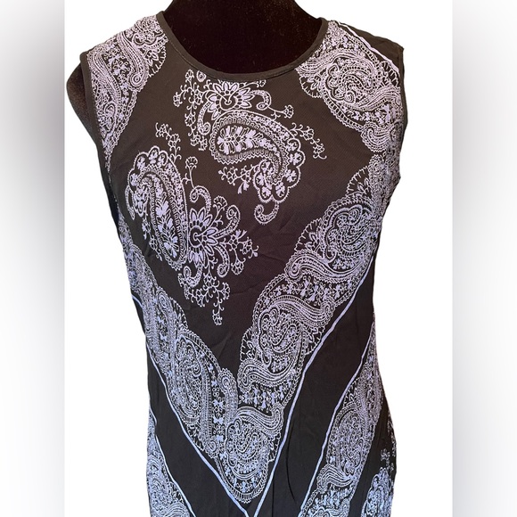 Paradise NY Vintage Y2K Hippie Eclectic Boho Witchy Paisley Floral Maxi Dress - Picture 3 of 8